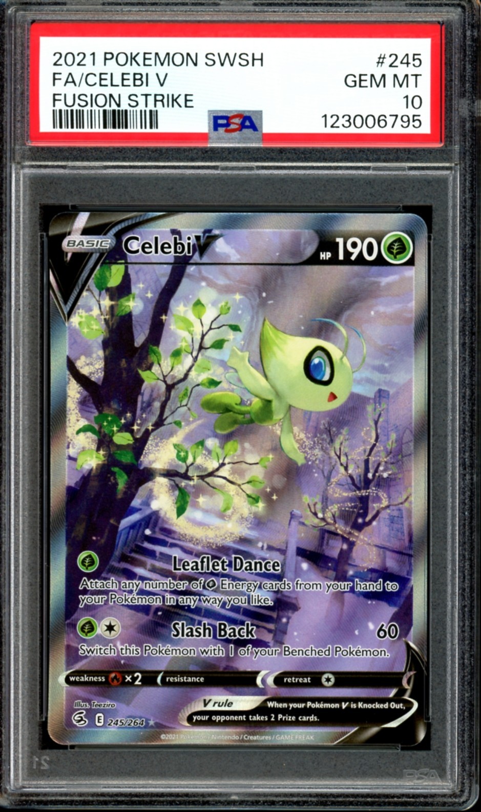 PSA 10 Celebi V 245/264 Alt Art Ultra Rare Fusion Strike