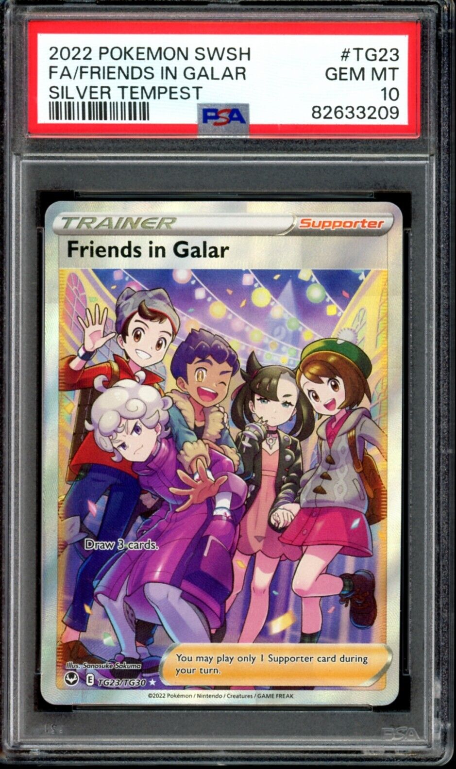 PSA 10 GEM MINT Friends in Galar TG23/TG30 Full Art Silver PSA 10 GEM MINT Friends in Galar TG23/TG30 Full Art Silver