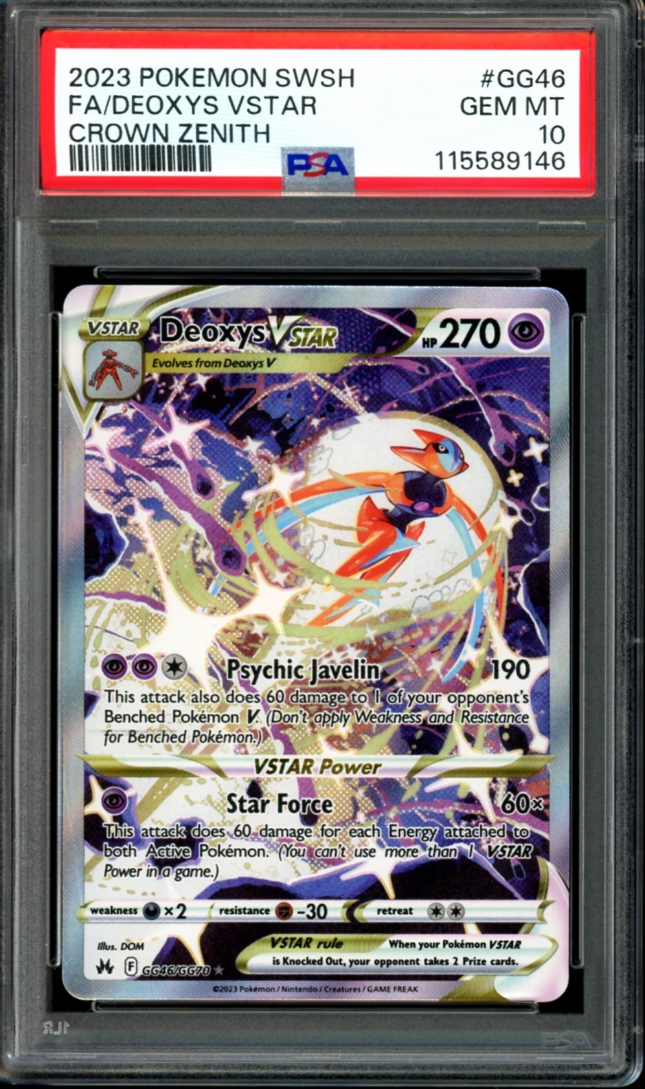 ダークライ VSTAR #228 Gem Mint 10 PSA 10 GEM MINT JAPANESE POKEMON 2022 DARKRAI VSTAR 228/172