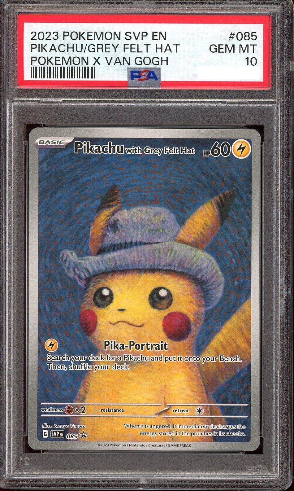 Pokemon Promo SVP-EN/085 PSA 10 Pikachu Felt - Van Hat Grey Pokemon Promo SVP-EN/085 PSA 10 Pikachu Felt - Van Hat Grey