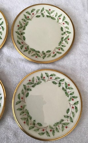 Lenox ~ Dimension Collection ~ Holiday Dessert Plates 6