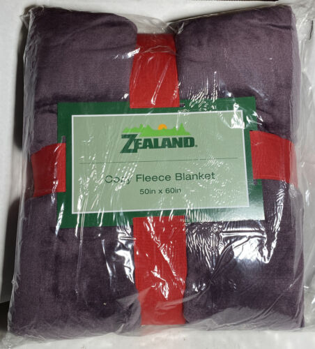 Zeland Cozy Fleece Blanket 50x50 Purple New In Bag