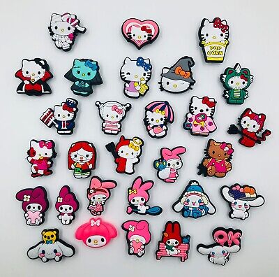 29pc Hello Kitty My Melody Shoe Charms for Crocs Popular Colorful Costume Cute