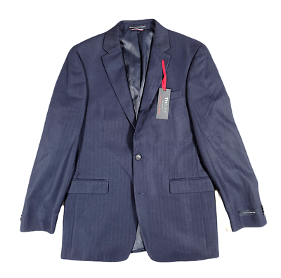 Tommy Hilfiger Trevor Navy Blue Stretch Sport Coat Mens 40L 40