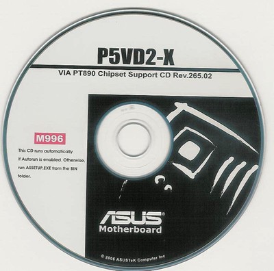 ASUS P5VD2-X Motherboard Drivers Installation Disk M996