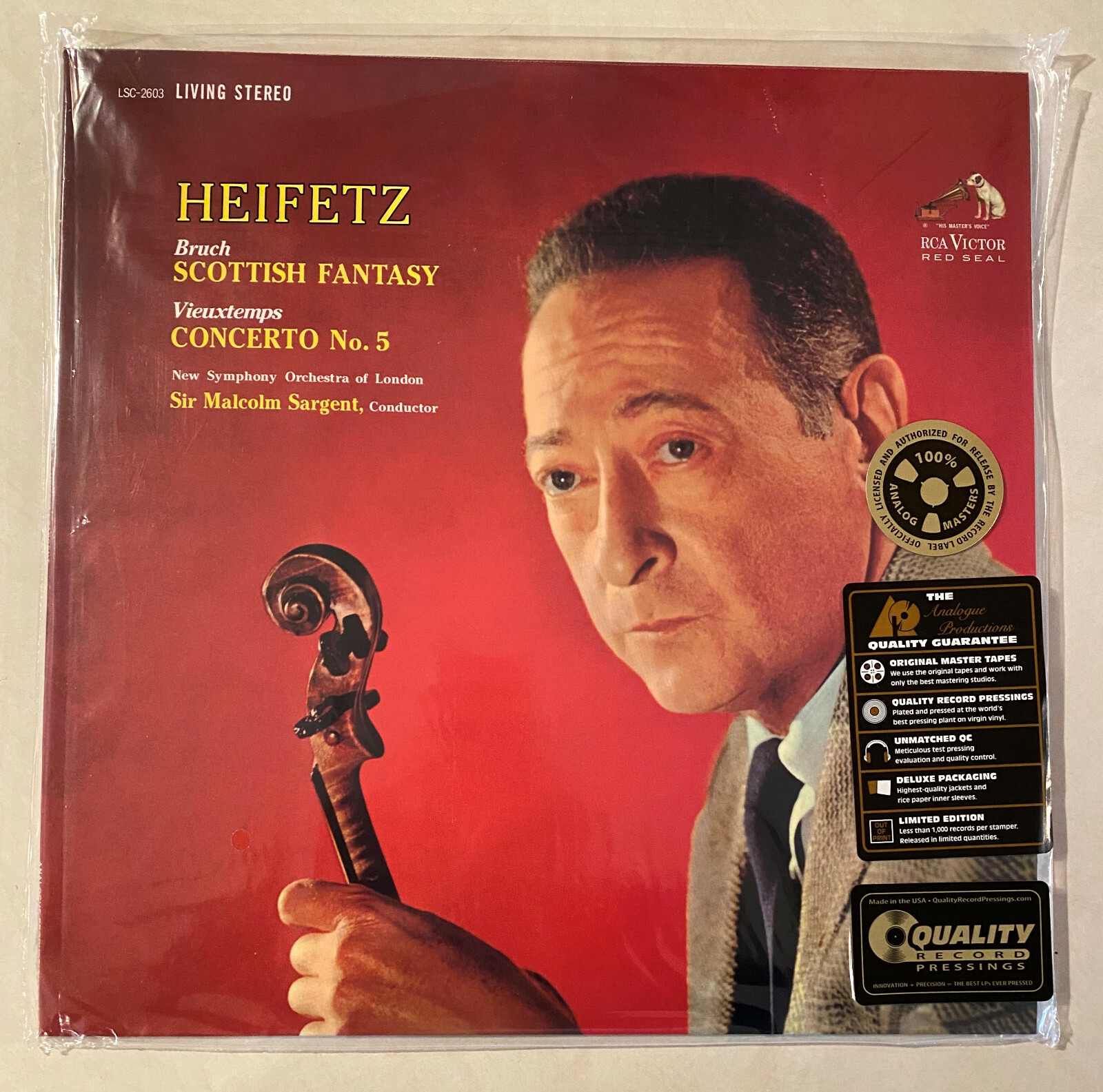 Jascha Heifetz ヴィオリン協奏曲 '60s ビンテージLP Jascha Heifetz – Heifetz – Vinyl (LP, Mono), 1960 [r13246559
