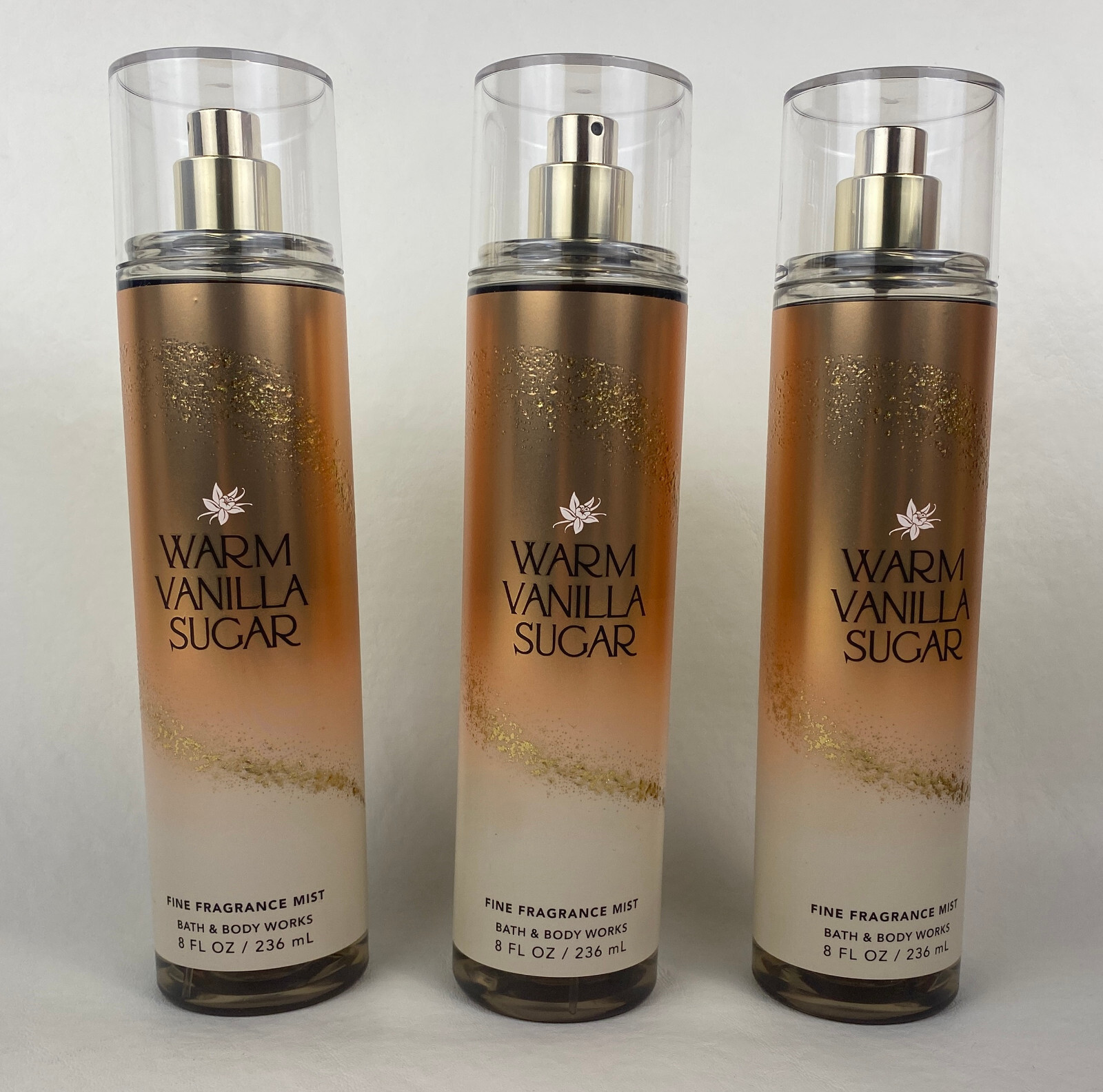 3 Bath & Body Works Warm Vanilla Sugar Fine Fragrance Mist