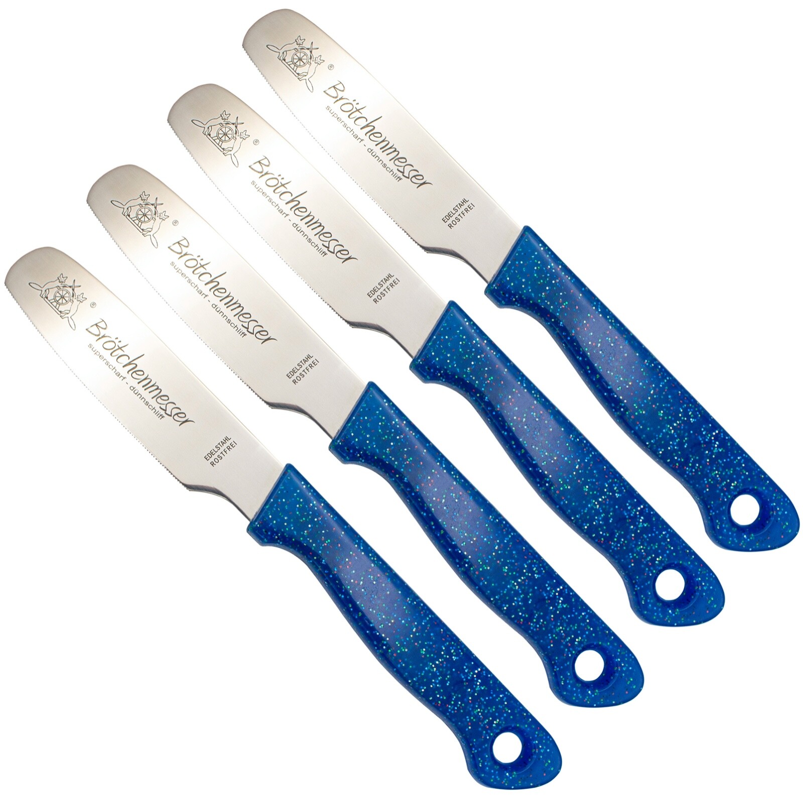 4 Fuchs Solingen Brötchenmesser Rostfrei Frühstückmesser Küchenmesser Obstmesser
