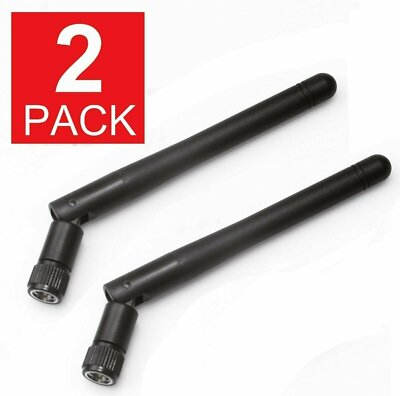 2-Pack RP-SMA Antenna for WiFi 2.4GHz/5Ghz Wireless Router or Card