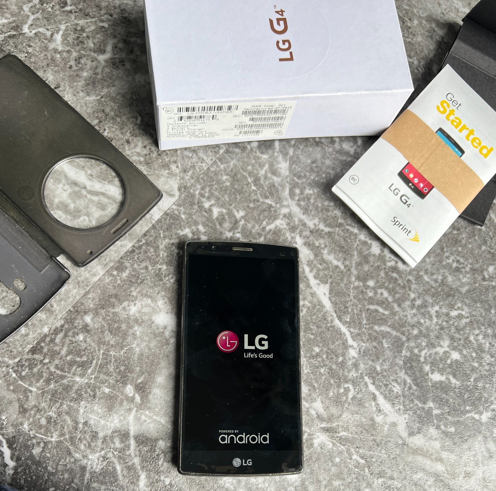 LG G4 LS991 - 32GB - Genuine Leather Black (Sprint) Smartphone 