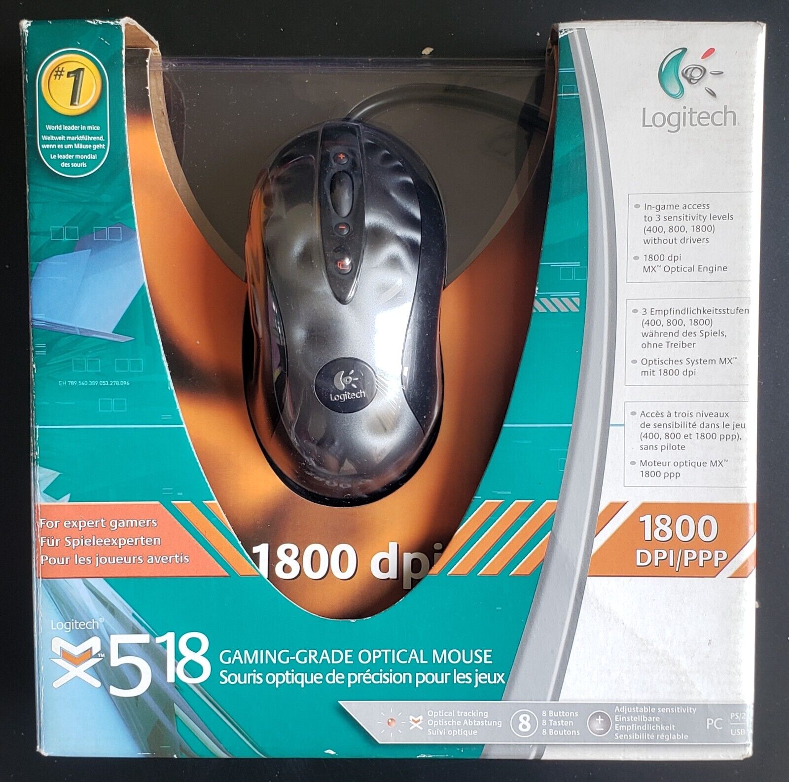 New & Sealed Logitech MX518 Gaming Grade Optical Mouse New & Sealed Logitech MX518 Gaming Grade Optical Mouse