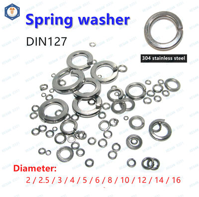 M1.6 to M12 Stainless steel Spring lock washers,Square ends Spring washer DIN127