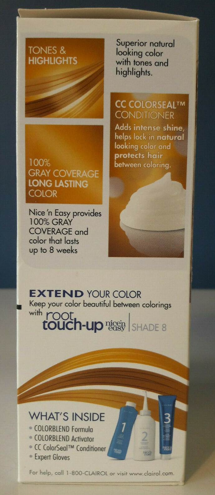 Lot of (4) CLAIROL Nice'n Easy #8 Medium Blonde Permanent Hair Color / Free Ship