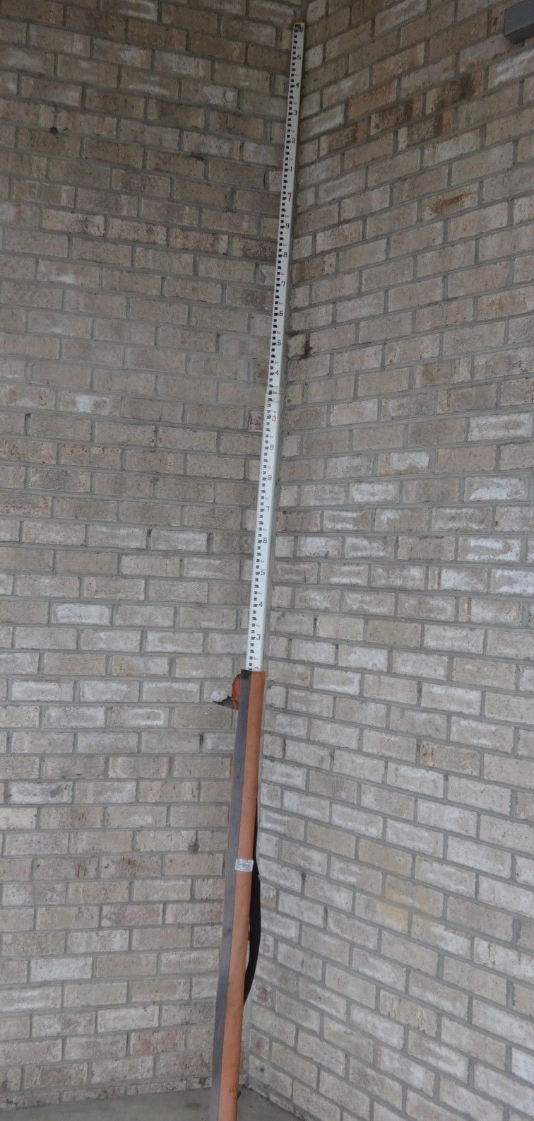 Surveying Grade Stick Rod Crain SVR Rectangular-Oval Rod 25’ in feet/10ths/100th