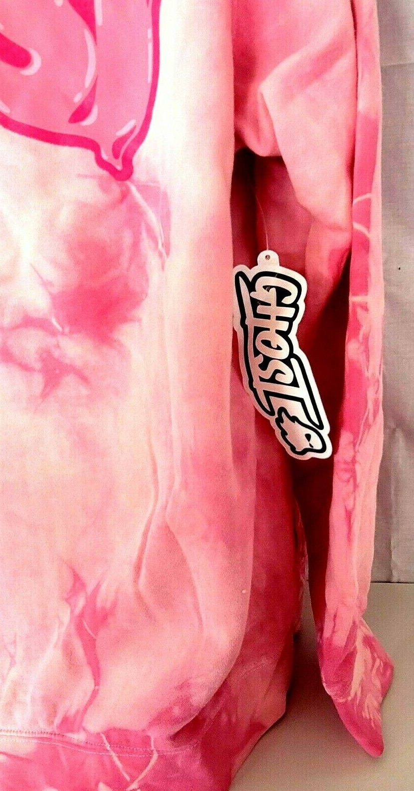 Pre-owned Ghost Lifestyle Limited Edition Bubblicious Sweatshirt Hoodie Pink Tie Dye