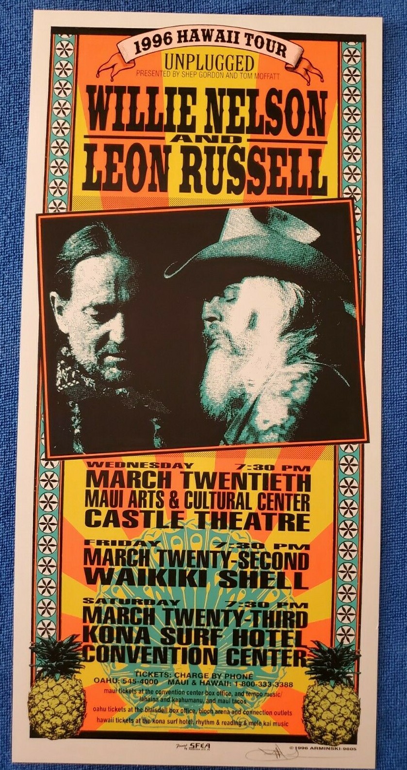 Willie Nelson Leon Russell ポスター ハワイ　レア $_57.JPG?set_id=8800005007