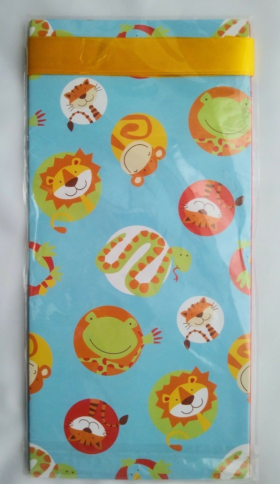 Lot of 2 Gift Wrapping & Tissue Paper Satin Ribbon Baby Boy Card Birthday Tag