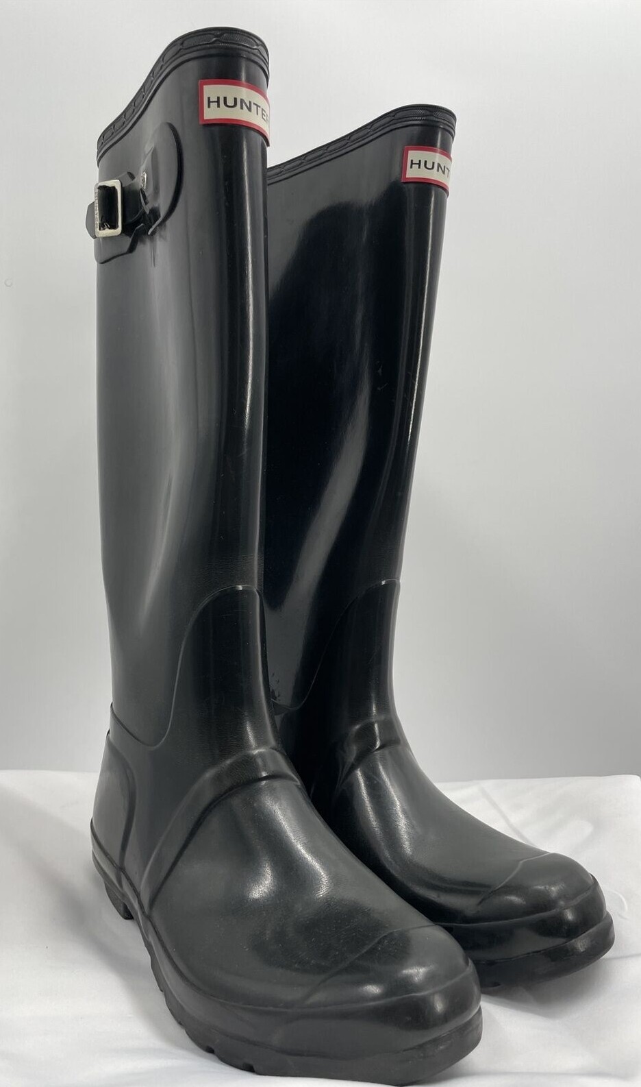 Hunter Women's Original Tall Gloss Black Rain Boots Size