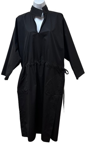 SOFE D'HOOPE ポンチョ Sofie D Hoore Black Balloon Sleeve Cinched Waist Oversized