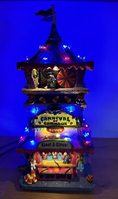 Lemax Spooky Town CARNIVAL OF CARNAGE TOWER Halloween Lighted Village NEW