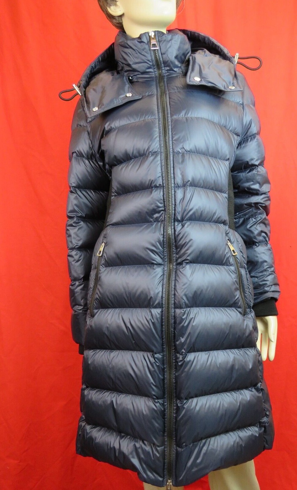 BURBERRY★素敵！DANDERHALL MIDNIGHT BLUE HOODED DOWN COAT NWT BURBERRY DANDERHALL MIDNIGHT BLUE HOODED QUILTED DOWN