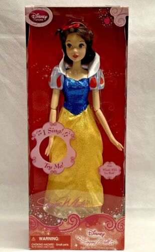 Disney Store Princess Snow White 17" Singing Doll Whistle While You Work NIB HTF
