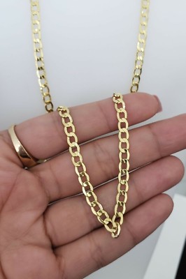 Pre-owned Necklace Clearance 10k Yellow Gold 4.5mm Cuban Curb Link Chain  24 Inches