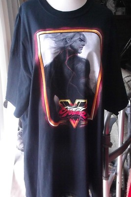 New with Tags Nerd Block Black Street Fighter V 2XL Black Ken Masters 2X t-shirt