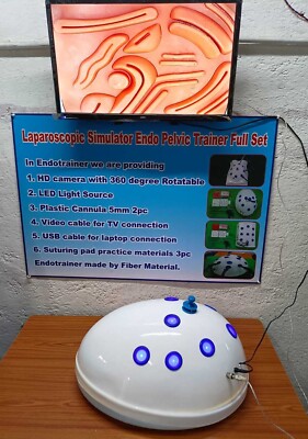 Laparoscopic Simulator Oval Shape with 5 Basic Training Instruments Set Reusable