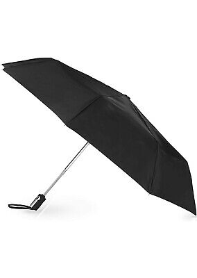 NEW Totes Auto Open/Close Umbrella, Black, One Size