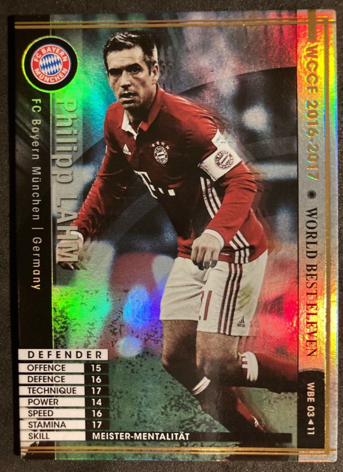 2016-17 Panini WCCF World Best Eleven Philipp Lahm Bayern
