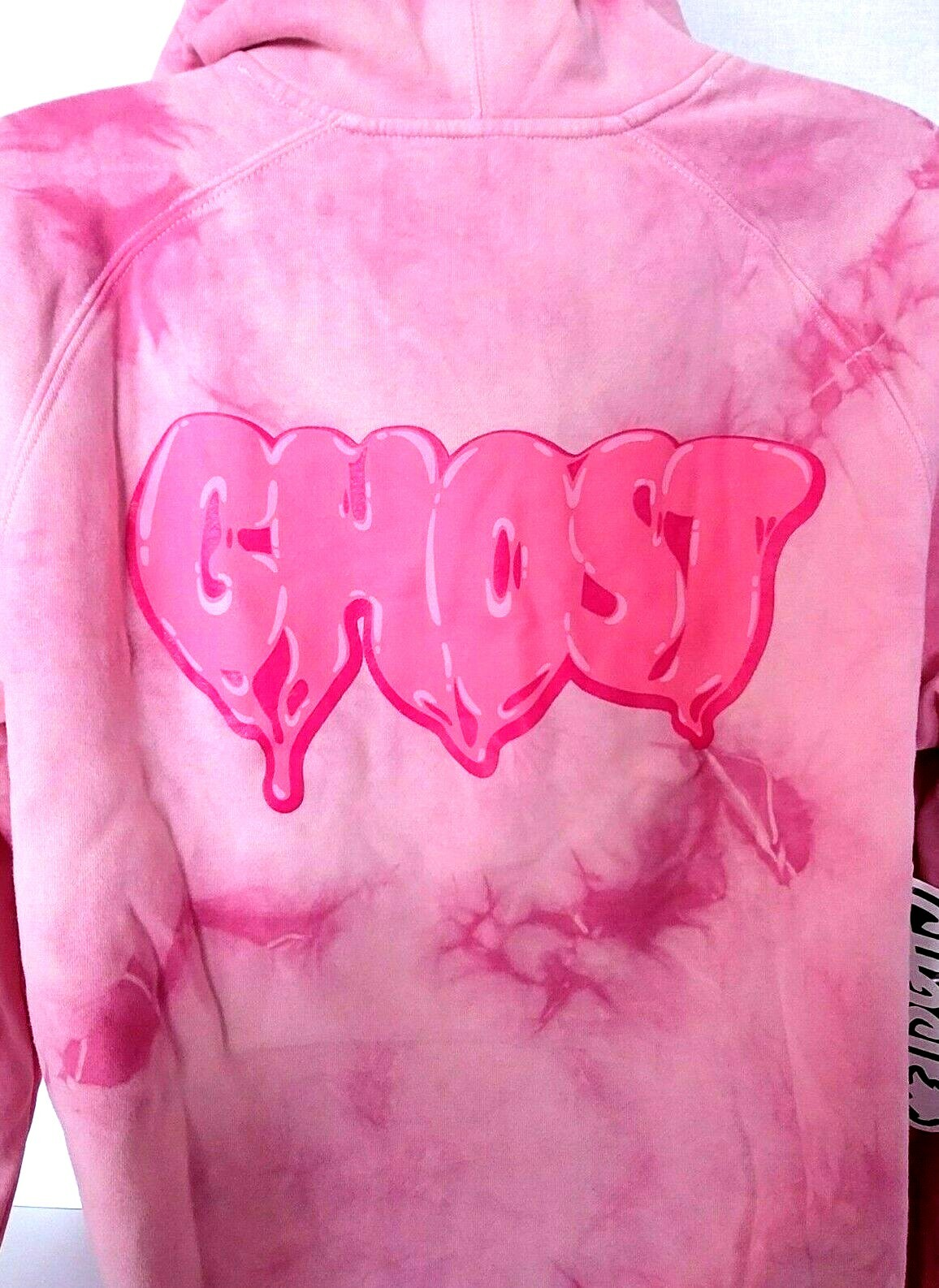 Pre-owned Ghost Lifestyle Limited Edition Bubblicious Sweatshirt Hoodie Pink Tie Dye