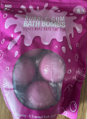 Best Brands Bubble Gum Bath Bombs 5 In A Pack
