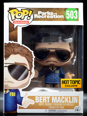 Funko Pop Parks Recreation Bert Macklin Hot Topic Exclusive eBay