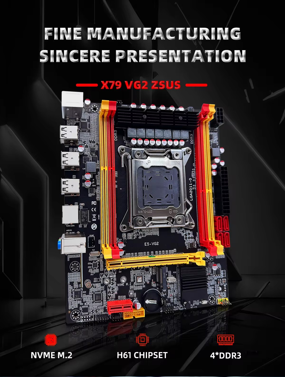 ZSUS X79 VG2 Motherboard Set Kit With Intel LGA2011 Xeon E5