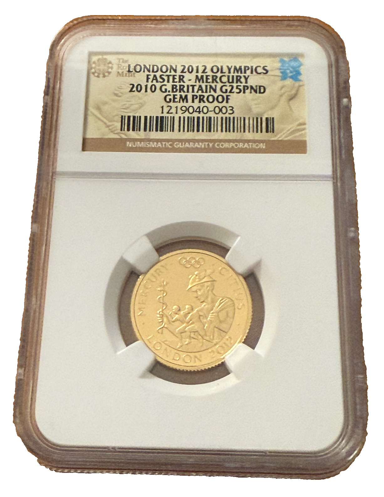 Great Britain 2010 Gold 1/4 oz 25 Pounds NGC Gem Proof