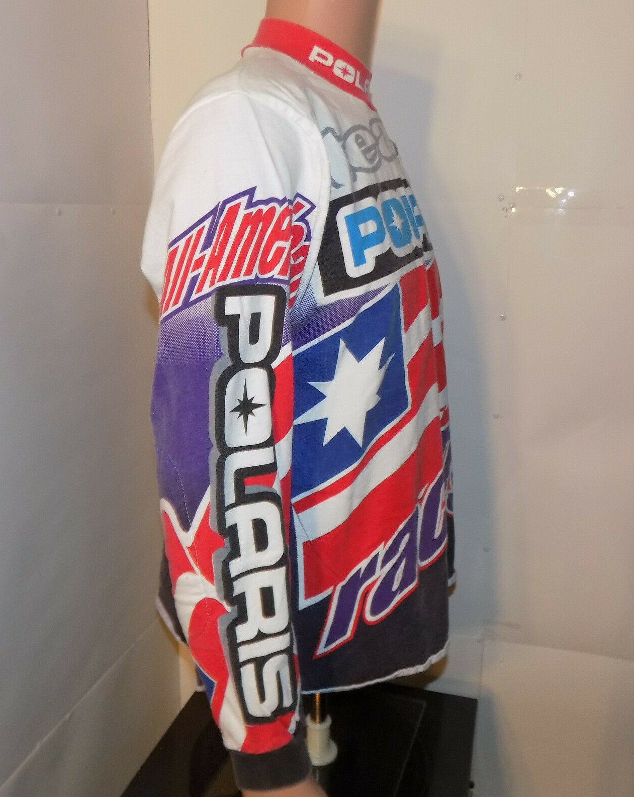 Polaris Racing Jersey (Medium) Vintage 1990's All-American Snowmobile ATV Ranger