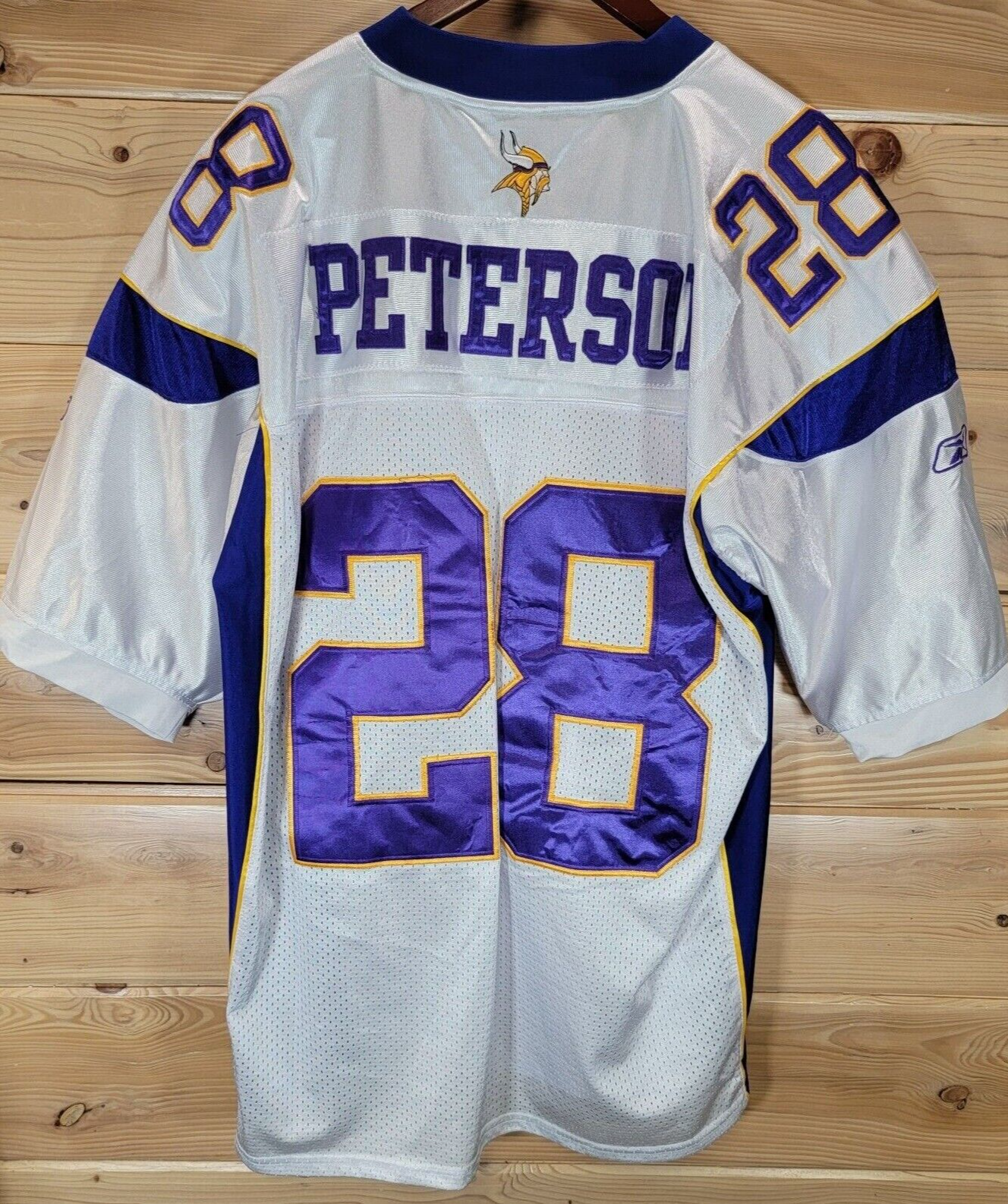Reebok ゲームシャツ NFL バイキングス PETERSON 28番 XL Adrian Peterson #28 Reebok NFL Vikings Purple Jersey Adult