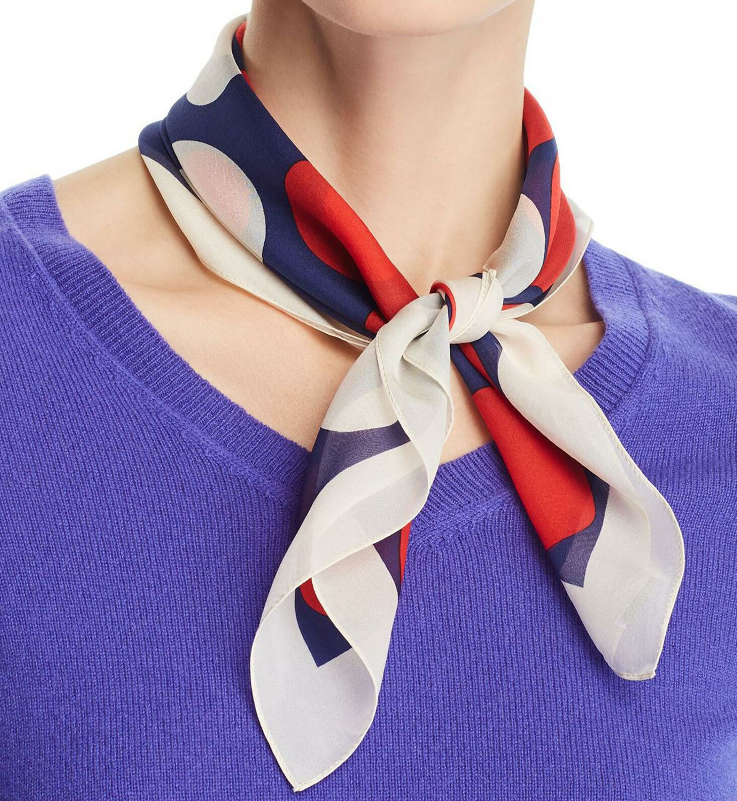 トップス BEEDEN DOTS SCARF NECK TOPS BEEDEN DOTS SCARF NECK TOPS