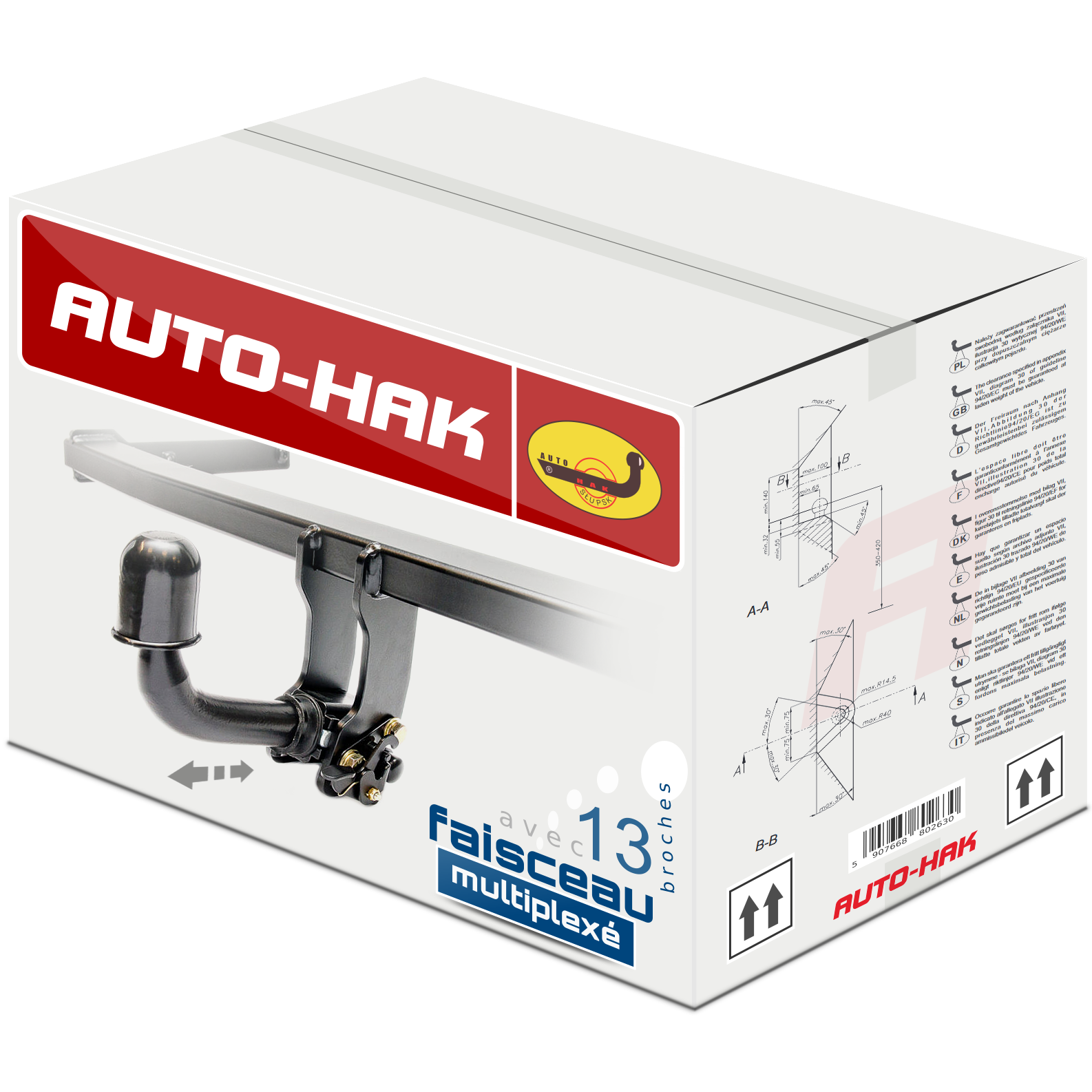 Attelage rotule démontable Oris + faisceau Trail-Tec spécifique 13 broches - VW MULTIVAN T6