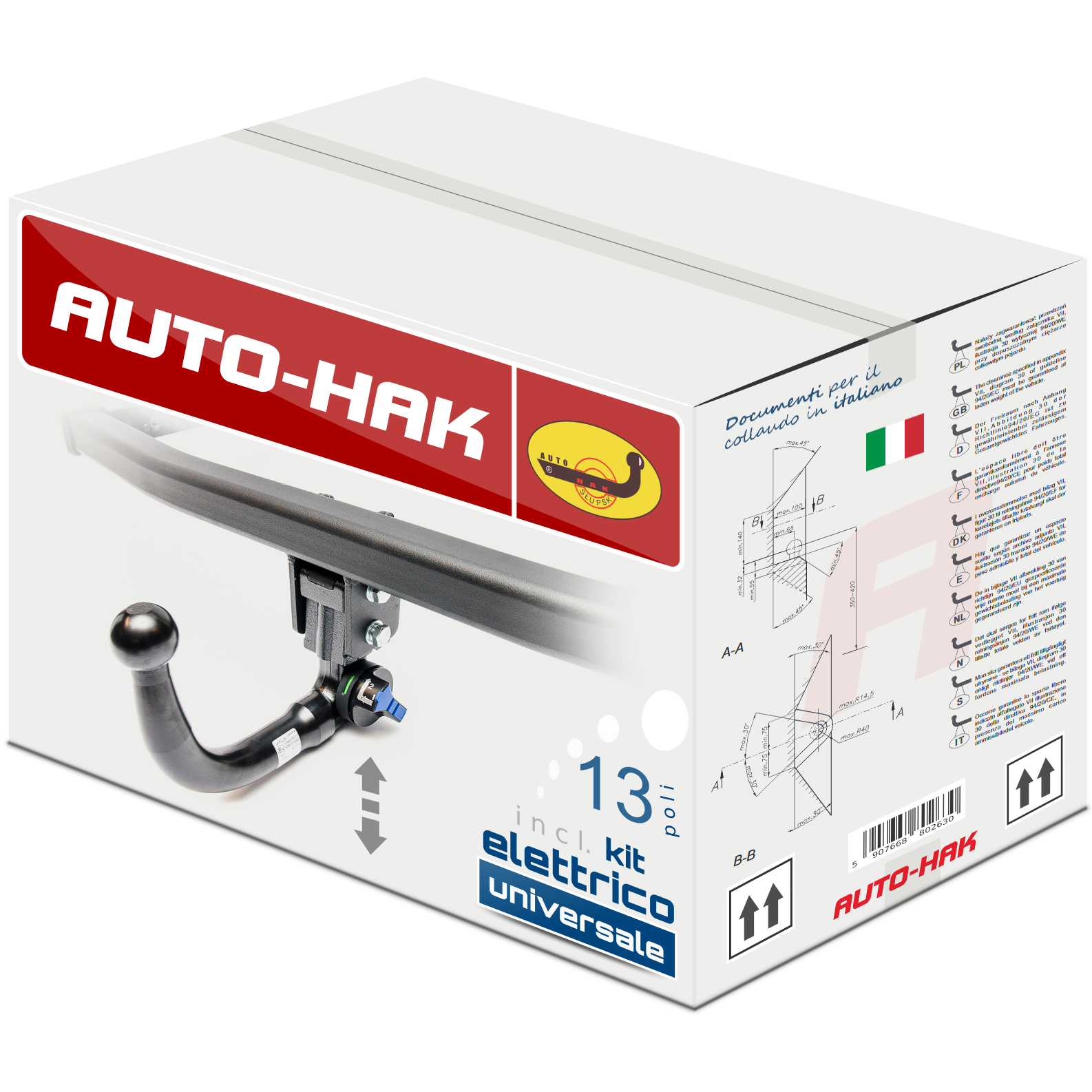 Gancio Traino Estraibile Per Audi Q5 8R (2008-2016) - Kit Elettrico 13 Poli, Omologabile - Foto 12