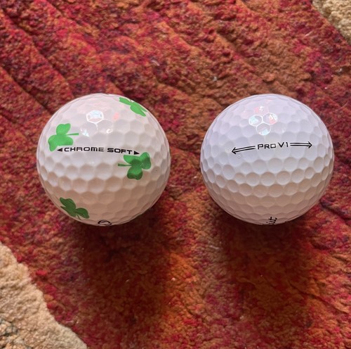 Boston Red Sox And Celtics Pro V 1/Callaway Chrome Soft Golf Balls Near Mint
