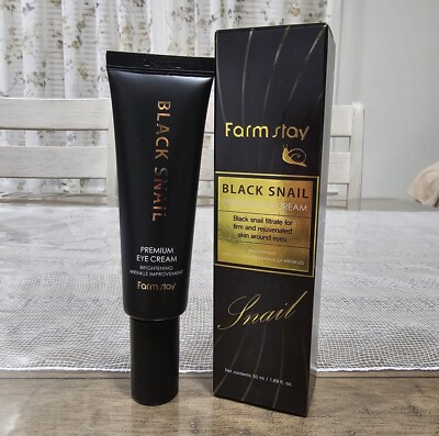Farm Stay Black Snail Premium Eye Cream 1.69 fl oz Exp 09/2025