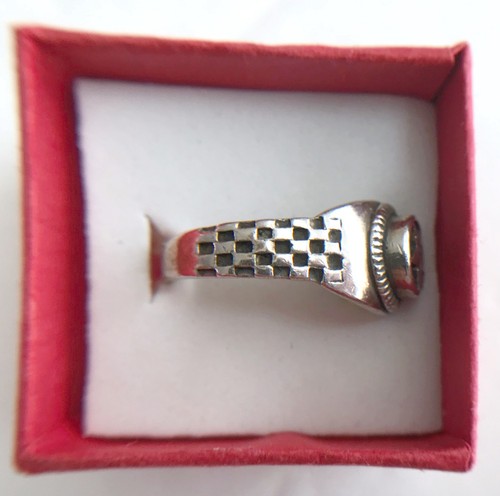 VINTAGE STERLING SILVER STAR RING SIZE 10 (19.75mm) 925 FINE SIGNED