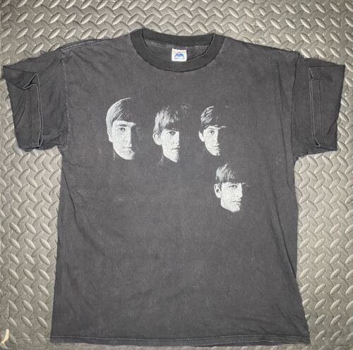 Vintage Rare 90's The Beatles T SHIRT With The Beatles Single 