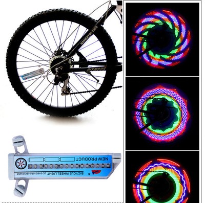 Bikes Wheel Signal Lights Colorful Rainbow 32 LED for Cycling Bicycles Outdoor
