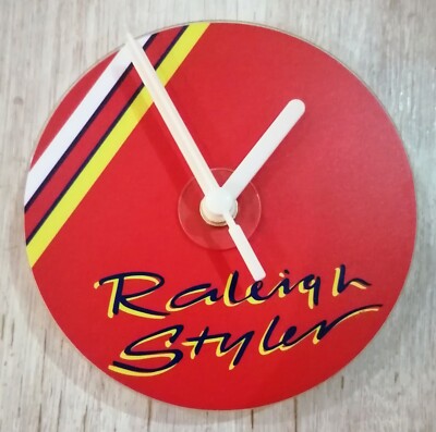 Lightweight Raleigh Styler team aero pro BMX stunt bike wall CD clock 120mm,