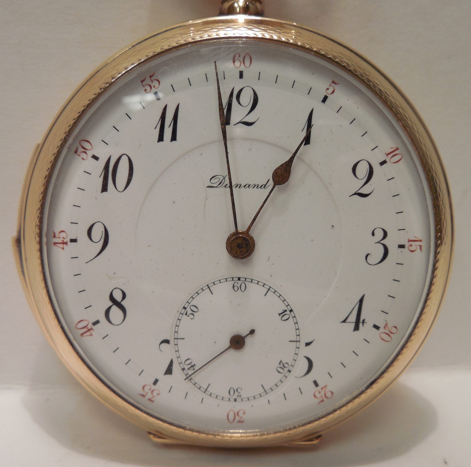 Dunand - 1/4 Hour Repeater - 14K Yellow Gold - Open Face - Pocket Watch - Runs