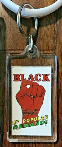 Black By Popular Demand!  Key Chain Keyring New Old Stock 3.75" Ethnic Keychain