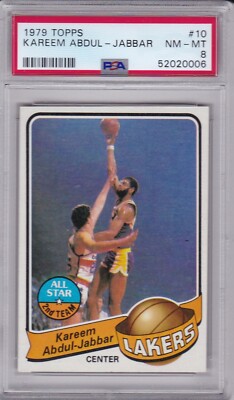 1979 Topps #10 KAREEM ABDUL - JABBAR (HOF) PSA 8 NM/MT LA